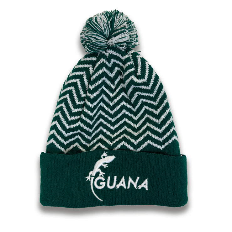 Bobble Hat (Green/White)